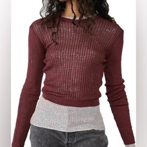 NWT Free People H2O crew Pullover